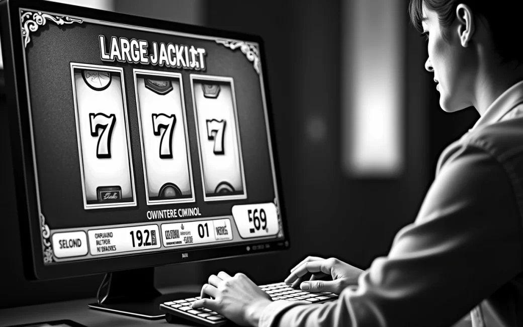 Online casino slot game with spinning reels and a growing jackpot counter shown at the top of the screen.