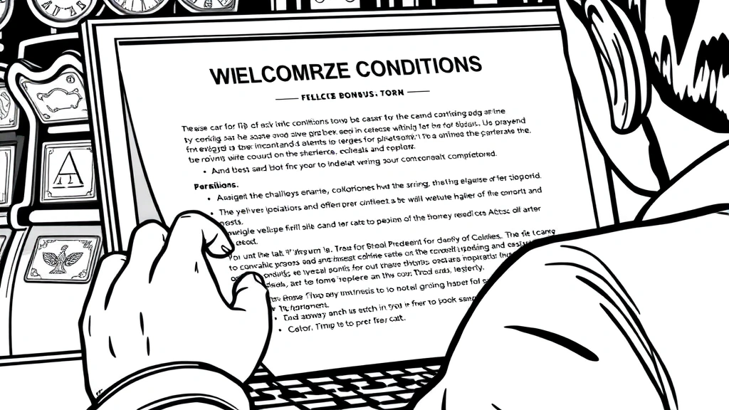 Player reviewing bonus terms and wagering requirements on a laptop.