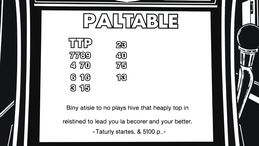 Slot game info screen showing return to player percentage and payout details.